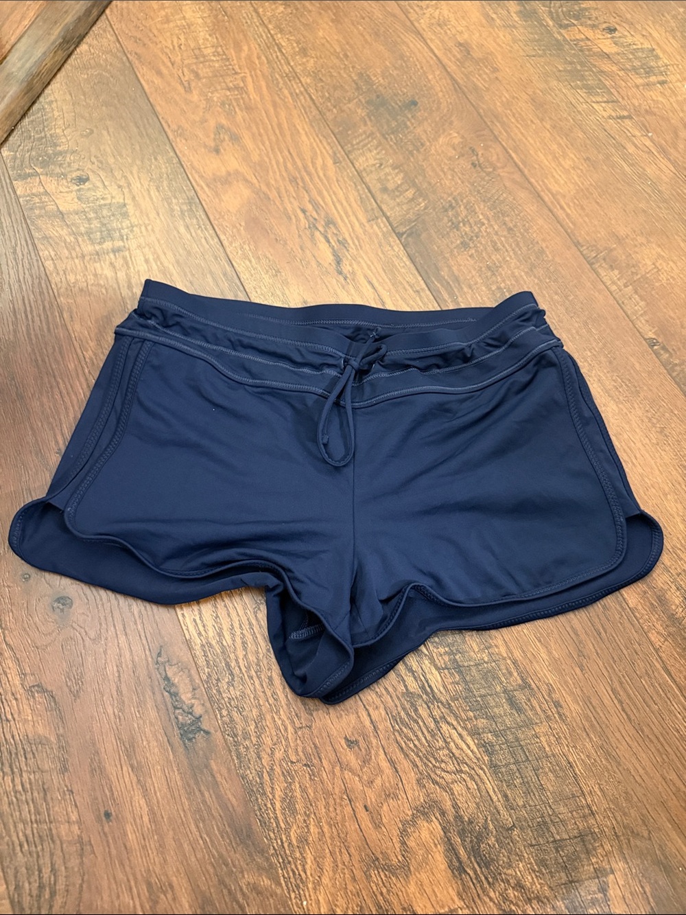 Athleta Navy Drawstring Athletic Shorts